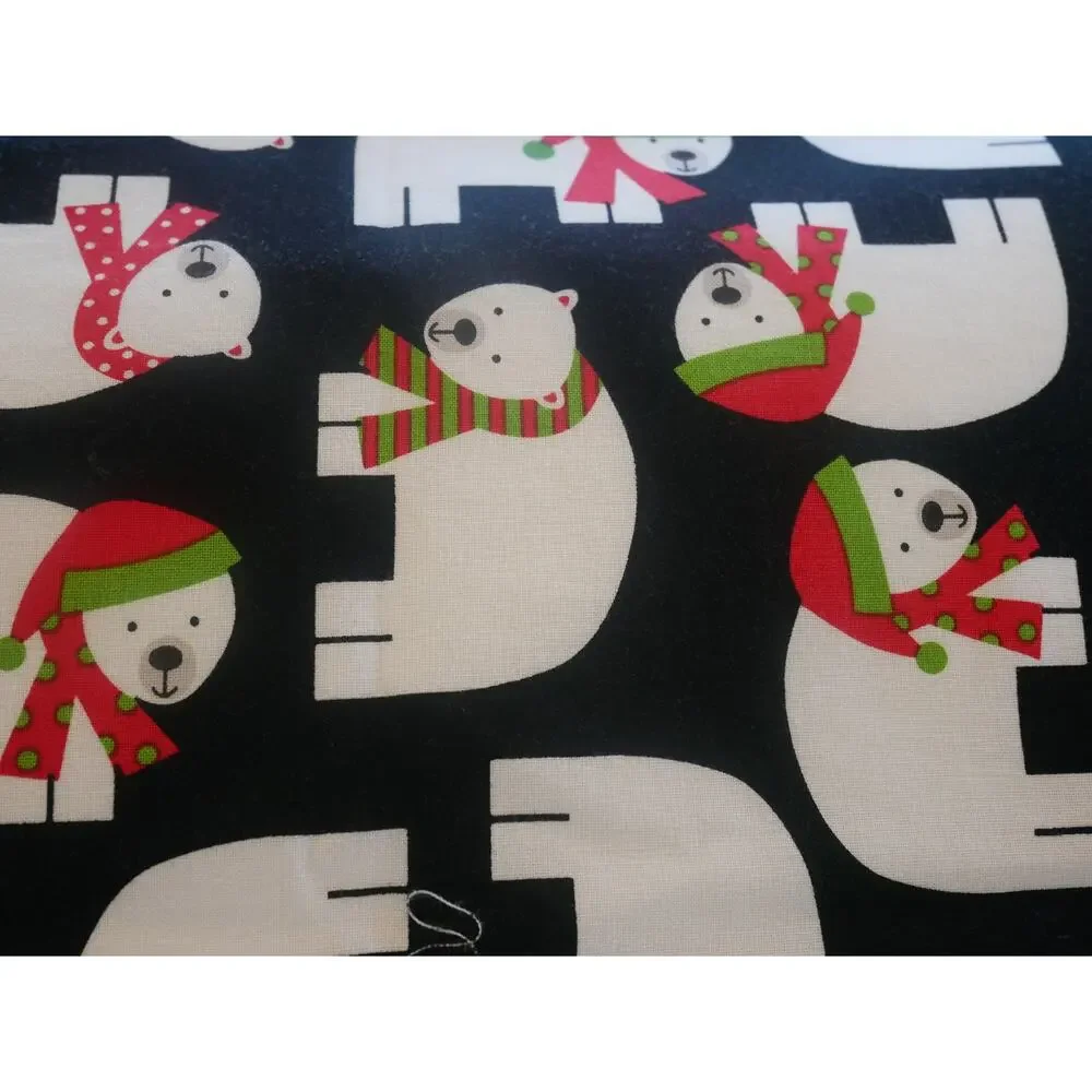 Handmade Christmas Polar Bear Toddler or Travel Pillowcase, Designer Cotton